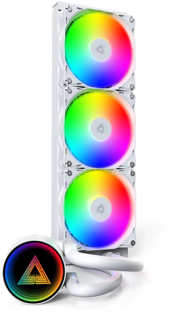 Montech „LightFlow ARGB AiO Vanduo Cooling“ – 360 mm, baltas