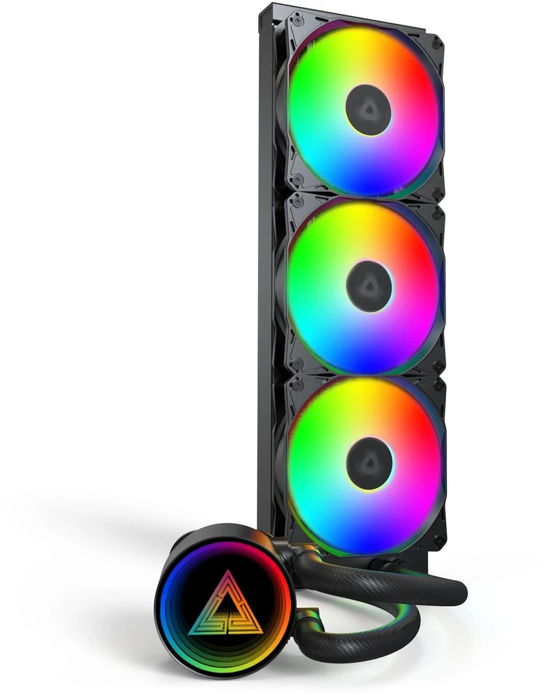 „Montech LightFlow ARGB AiO“ vandens aušintuvas – 360 mm, juodas