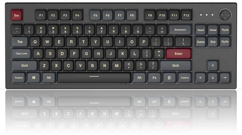 Montech MKey TKL Darkness Klaviatūra žaidimams – Gateron Pro 2.0 Geltona (US išdėstymas)