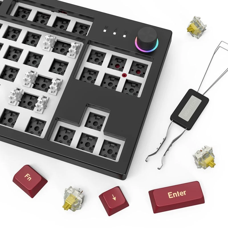 Montech MKey TKL Darkness Klaviatūra žaidimams – Gateron Pro 2.0 Geltona (US išdėstymas)