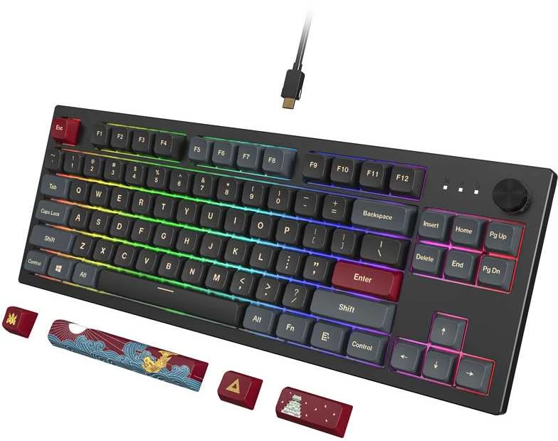Montech MKey TKL Darkness Klaviatūra žaidimams – GateronG Pro 2.0 Raudona (US išdėstymas)