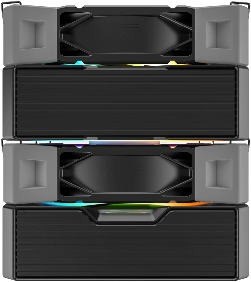 „Montech NX600 ARGB“ procesoriaus aušintuvas, dvigubas bokštas – 2x 120 mm, juodas