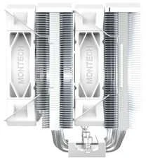 „Montech NX600“ procesoriaus aušintuvas, dvigubas bokštas – 2x 120 mm, baltas