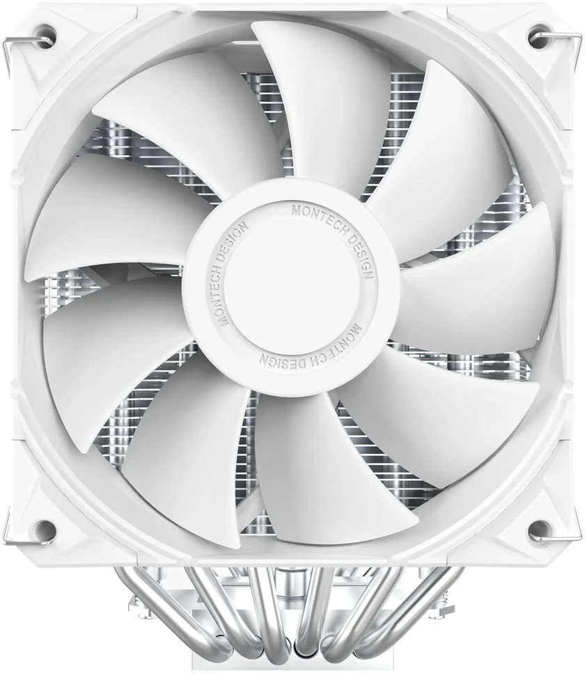 „Montech NX600“ procesoriaus aušintuvas, dvigubas bokštas – 2x 120 mm, baltas