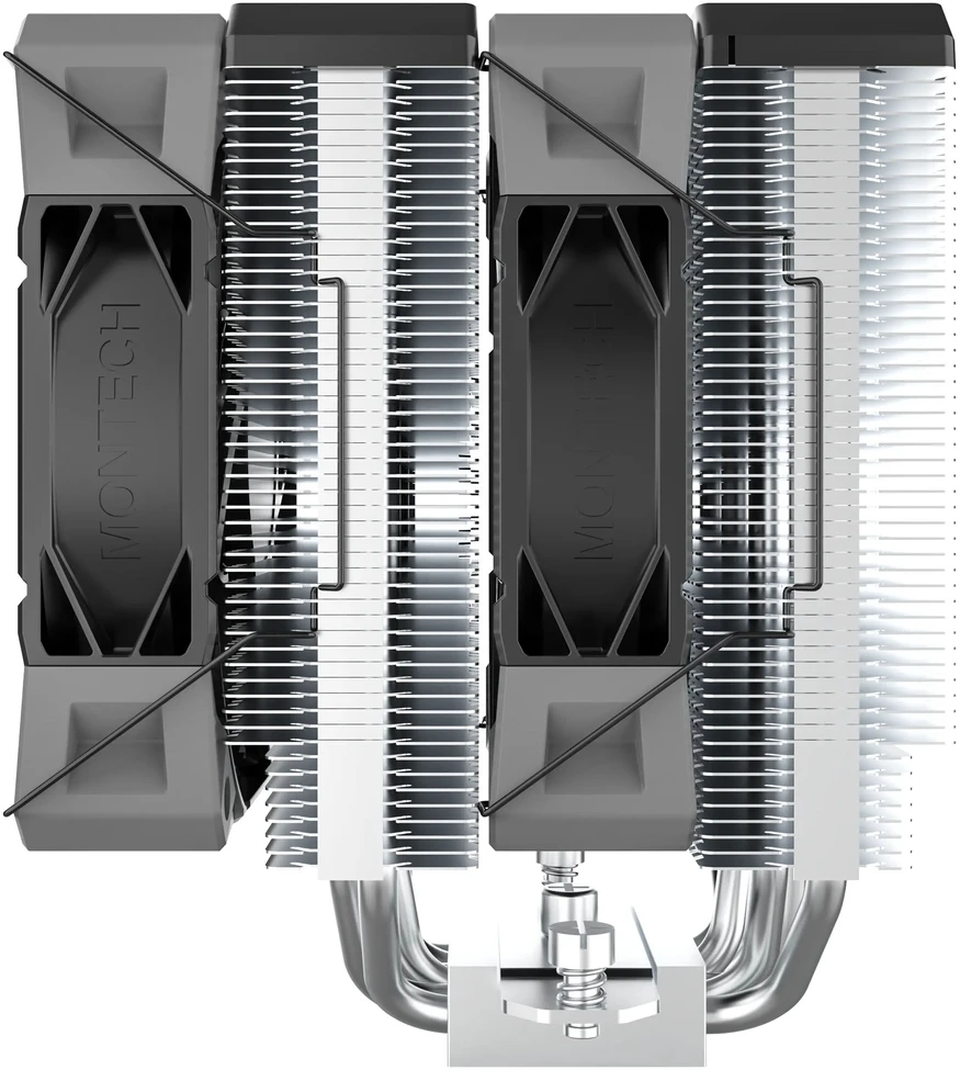 „Montech NX600“ procesoriaus aušintuvas, dvigubas bokštas – 2x 120 mm, juodas