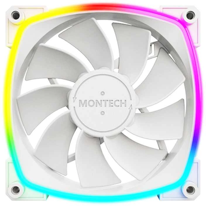 Montech RX120 PWM ARGB Reverse korpuso ventiliatorius – 120mm, baltos spalvos