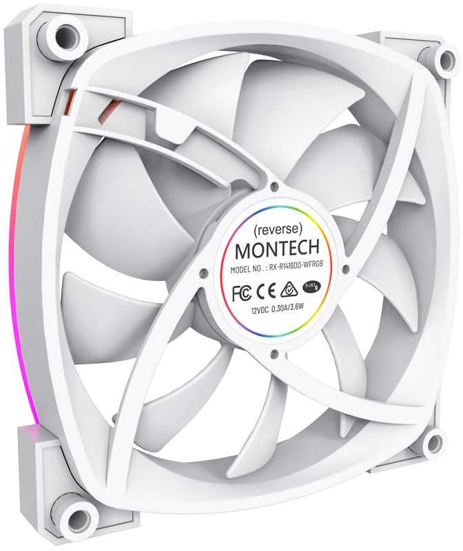 Montech RX140 Reverse baltas ventiliatorius