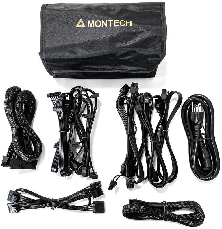 „Montech Titan Gold 1200W“ – „80 PLUS“ ir „Cybenetics Gold“ maitinimo blokas, modulinis, PCIe 5.0 – 1200 vatų