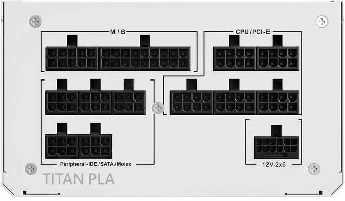 Montech Titan PLA 1000W – 80 PLUS & Cybenetics Platinum PSU, modular, PCIe 5.1 – 1000 Watt, baltos spalvos