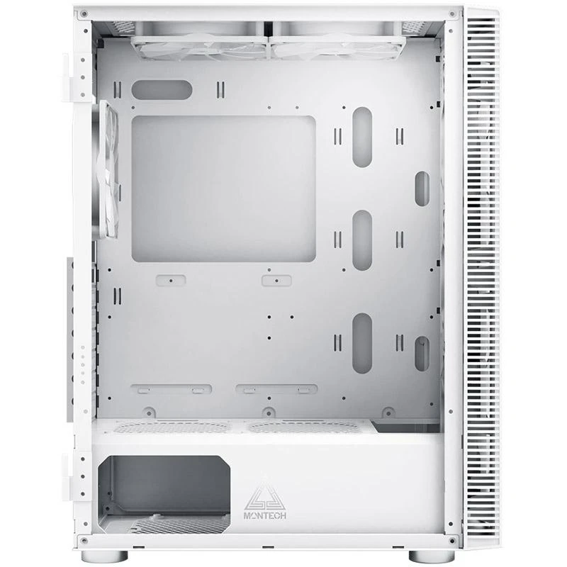 „Montech X3 Glass Midi-Tower“, RGB, grūdintas stiklas – baltos spalvos