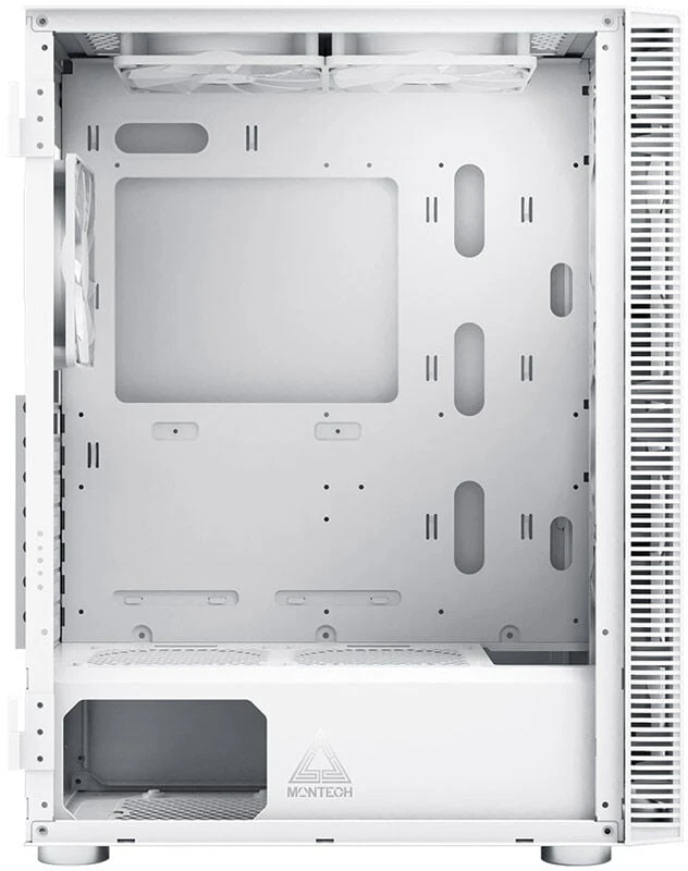 „Montech X3 Glass Midi-Tower“, RGB, grūdintas stiklas – baltos spalvos