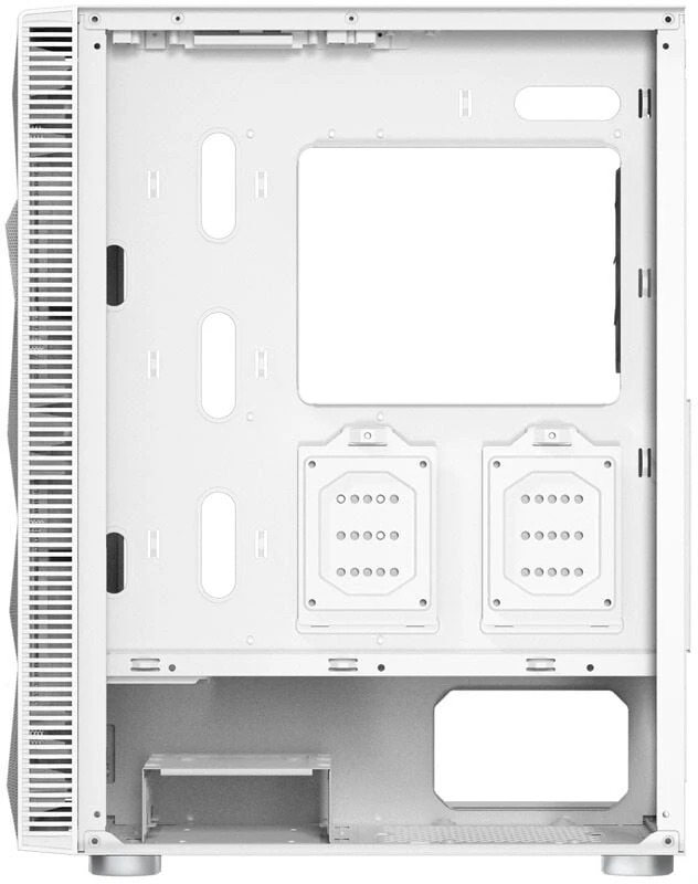„Montech X3 Mesh Midi-Tower“, RGB, grūdintas stiklas – baltos spalvos