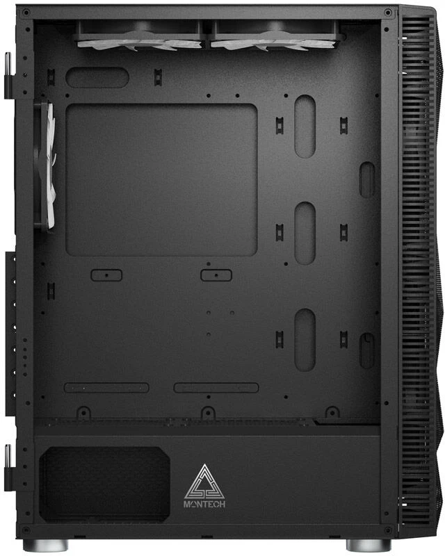 „Montech X3 Mesh“ vidutinio dydžio bokštas, RGB, grūdintas stiklas – Juodas