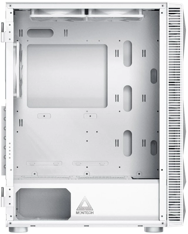 „Montech X3 Mesh Midi-Tower“, RGB, grūdintas stiklas – baltos spalvos