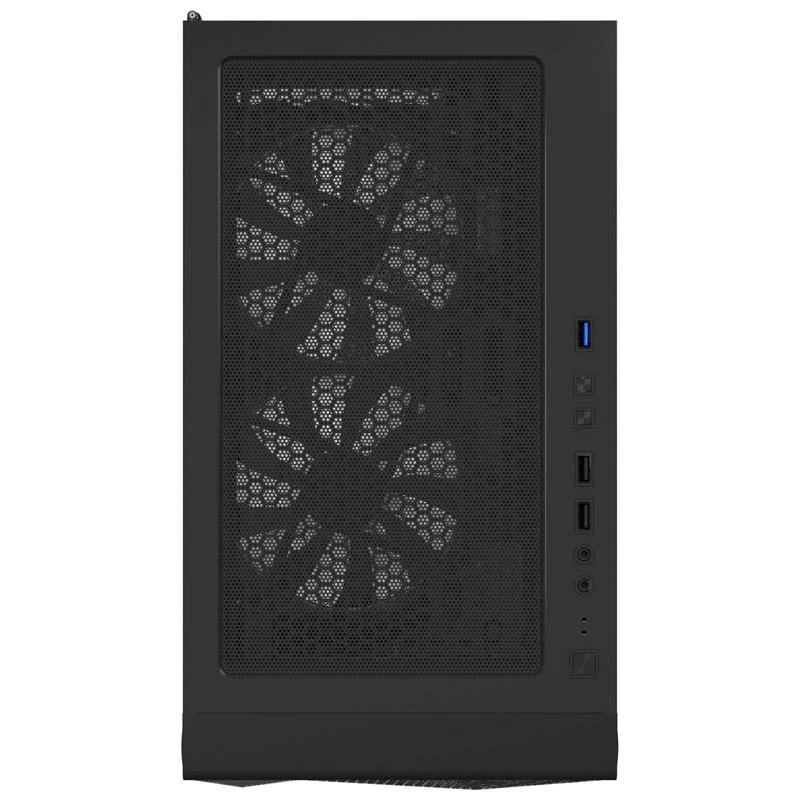 „Montech X3 Mesh“ vidutinio dydžio bokštas, RGB, grūdintas stiklas – Juodas
