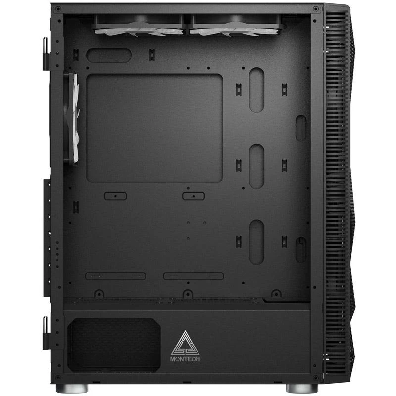 „Montech X3 Mesh“ vidutinio dydžio bokštas, RGB, grūdintas stiklas – Juodas