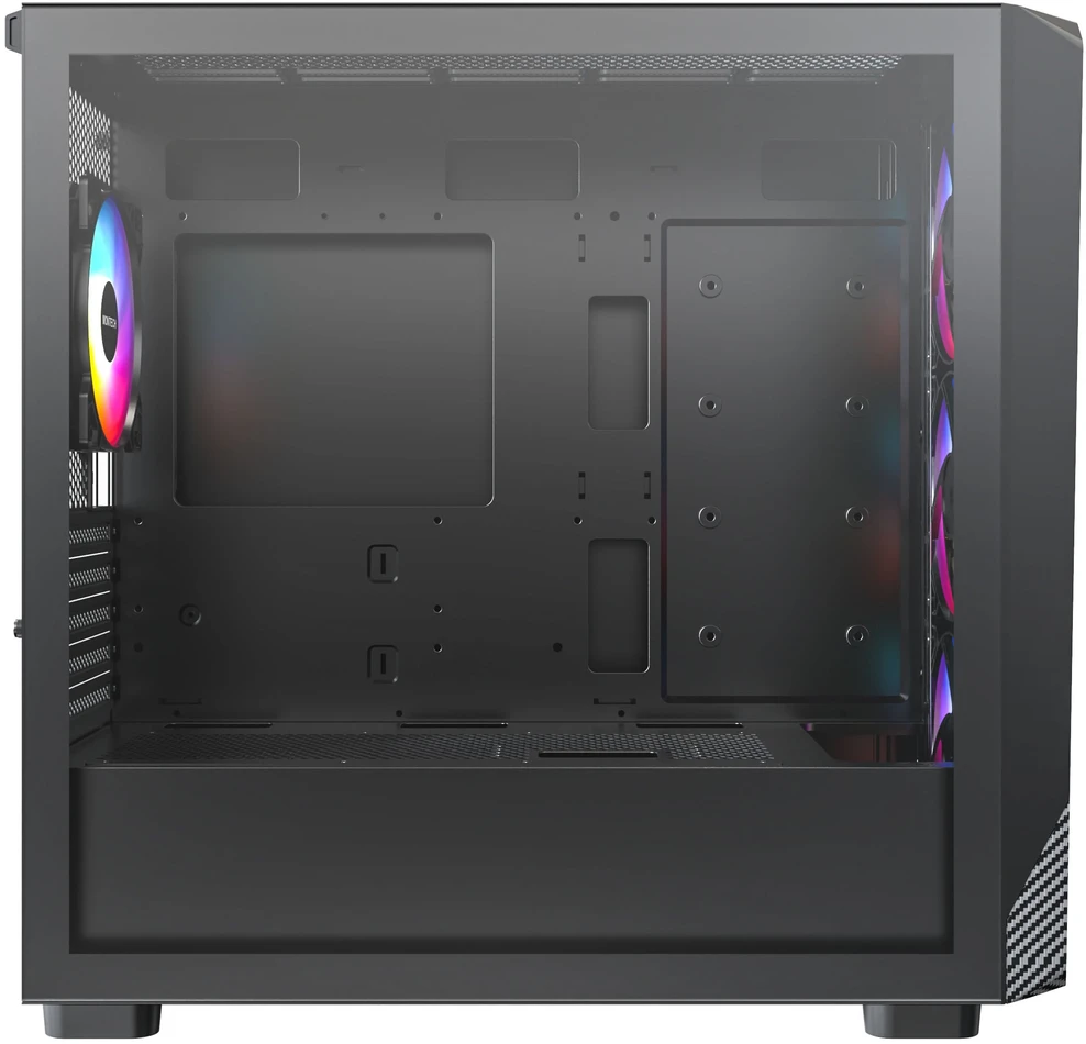 „Montech X5M“ kompiuterio korpusas, vidutinio dydžio bokštas, „Micro-ATX“, ARGB, grūdintas stiklas – Juodas