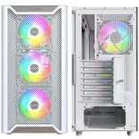 Montech XR Wood PC-kompiuterio korpusas, Midi-Tower, ATX, ARGB, Tempered Glass – baltos spalvos