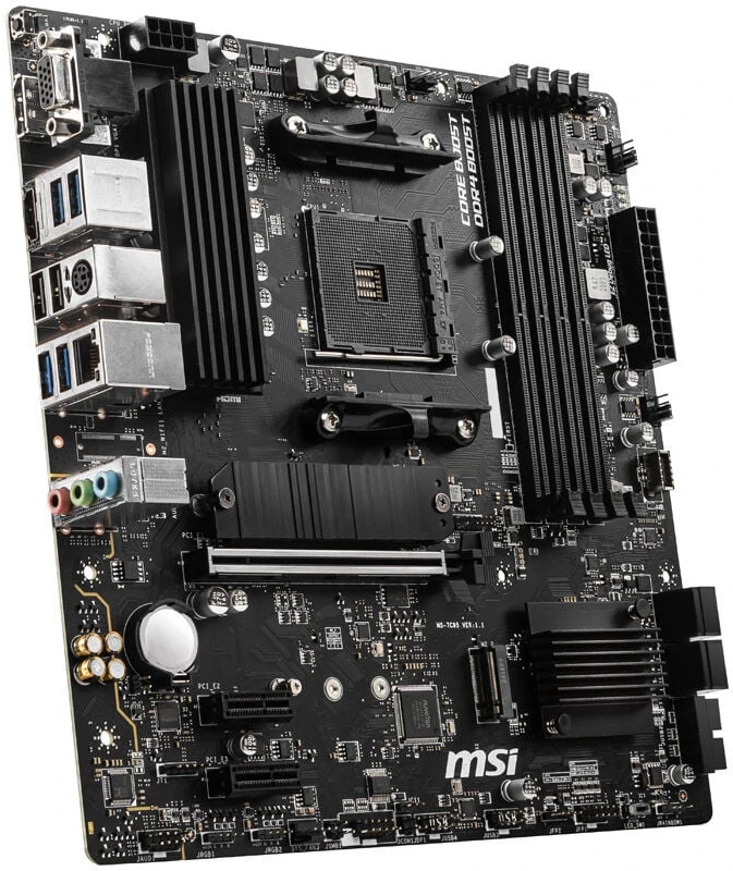 Pagrindinė plokštė MSI B550M PRO-VDH | AMD procesorių šeima | Procesoriaus lizdas AM4 | DDR4 | Atminties lizdai 4 | SATA jungčių skaičius 4 | Lustų rinkinys AMD B | Mikro ATX