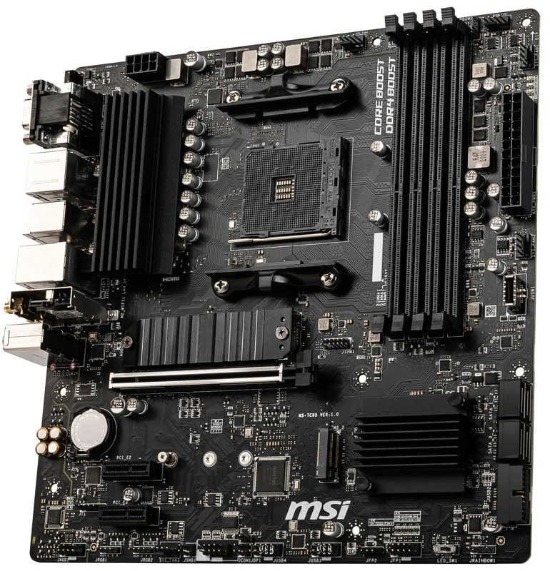 Pagrindinė plokštė MSI B550M PRO-VDH Wi-Fi | AMD procesorių šeima | Procesoriaus lizdas AM4 | DDR4 | Atminties lizdai 4 | SATA jungčių skaičius 4 | Lustų rinkinys AMD B | Mikro ATX