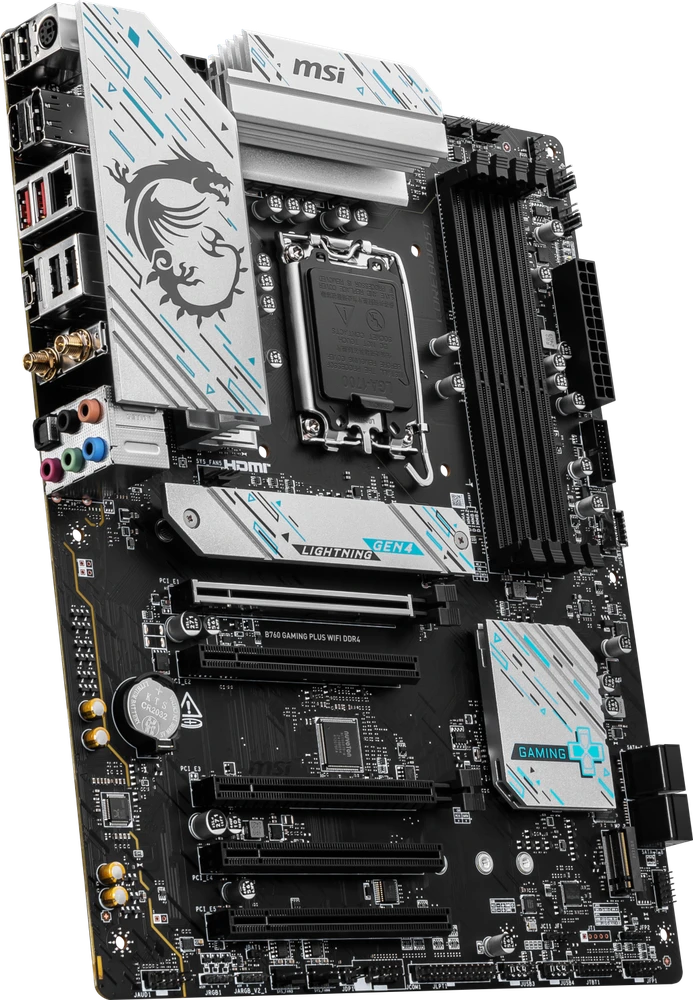 MSI B760 GAMING PLUS WIFI DDR4 | Procesorių šeima Intel | Procesoriaus lizdas LGA1700 | DDR4 | Palaikomos standžiojo disko sąsajos SATA, M.2 | SATA jungčių skaičius 4