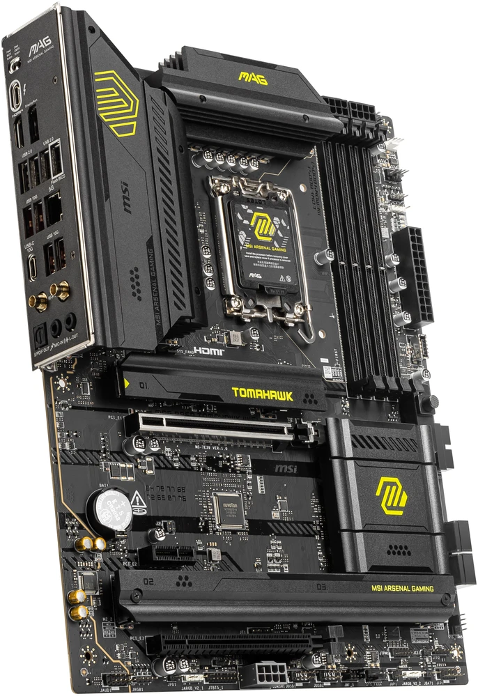 Pagrindinė plokštė MSI MAG B860 TOMAHAWK WIFI | Procesorių šeima Intel | Procesoriaus lizdas LGA1851 | DDR5 | Palaikomos standžiojo disko sąsajos SATA, M.2 | SATA jungčių skaičius 4