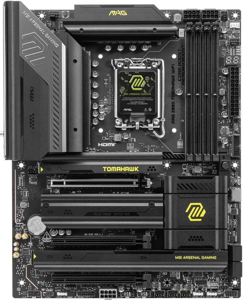 Pagrindinė plokštė MSI MAG Z890 TOMAHAWK WIFI | Procesorių šeima Intel | Procesoriaus lizdas LGA1851 | DDR5 UDIMM | Palaikomos standžiojo disko sąsajos SATA, M.2 | SATA jungčių skaičius 4