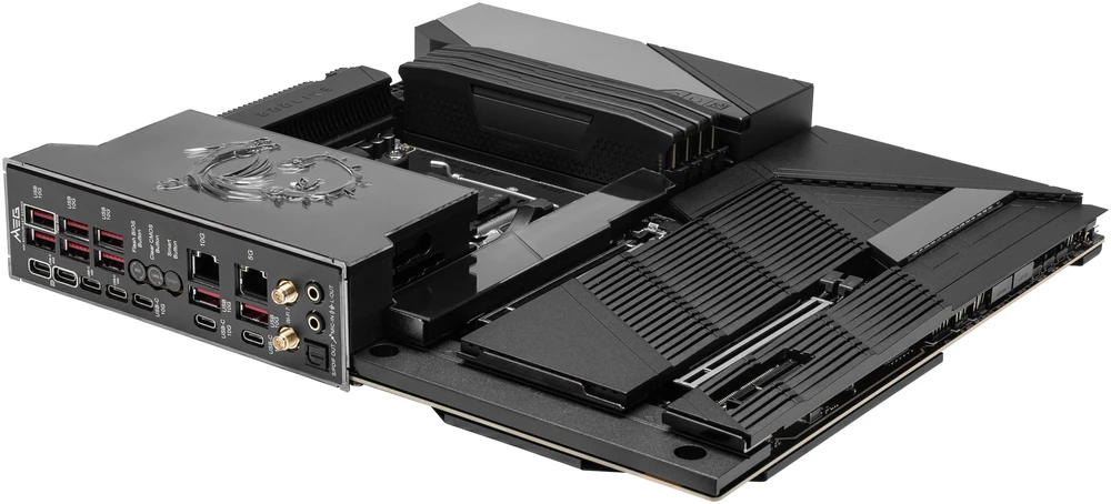 Pagrindinė plokštė MSI MEG X870E GODLIKE | Procesorių šeima AMD | Procesoriaus lizdas AM5 | Palaikomos standžiojo disko sąsajos SATA, M.2 | SATA jungčių skaičius 4