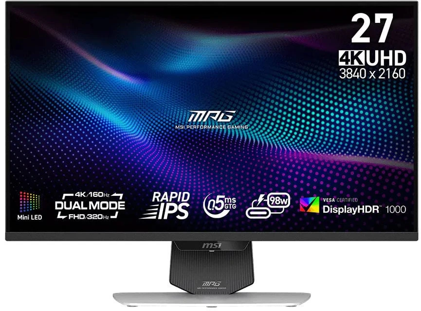 Žaidimų monitorius MSI MAG 274URFWDE E16M Baltas, 27 colių 4K UHD, 0,5 ms atsako laikas