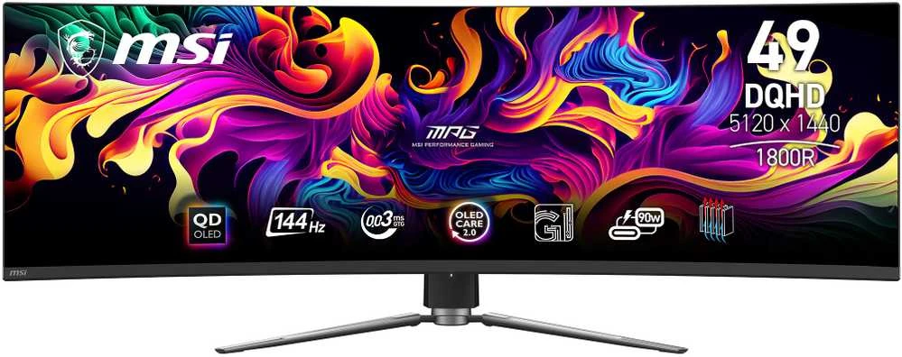 Monitorius MSI MPG 491CQPDE 49" QD-OLED Curved Gaming Ekranas, DQHD 5120x1440, 144Hz, 0.03ms, HDMI 2.1