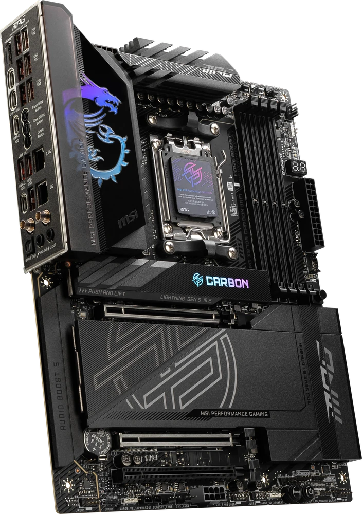 Pagrindinė plokštė MSI procesorių šeima AMD | Procesoriaus lizdas AM5 | DDR5 UDIMM | Palaikomos standžiojo disko sąsajos SATA, M.2 | SATA jungčių skaičius 4