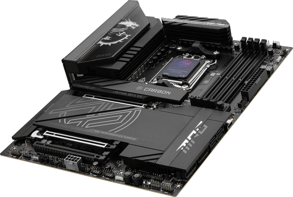 Pagrindinė plokštė MSI procesorių šeima AMD | Procesoriaus lizdas AM5 | DDR5 UDIMM | Palaikomos standžiojo disko sąsajos SATA, M.2 | SATA jungčių skaičius 4