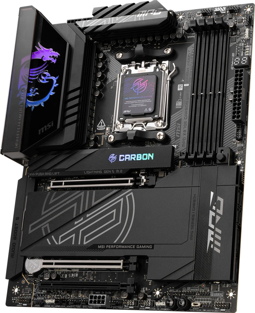 Pagrindinė plokštė MSI procesorių šeima AMD | Procesoriaus lizdas AM5 | DDR5 UDIMM | Palaikomos standžiojo disko sąsajos SATA, M.2 | SATA jungčių skaičius 4