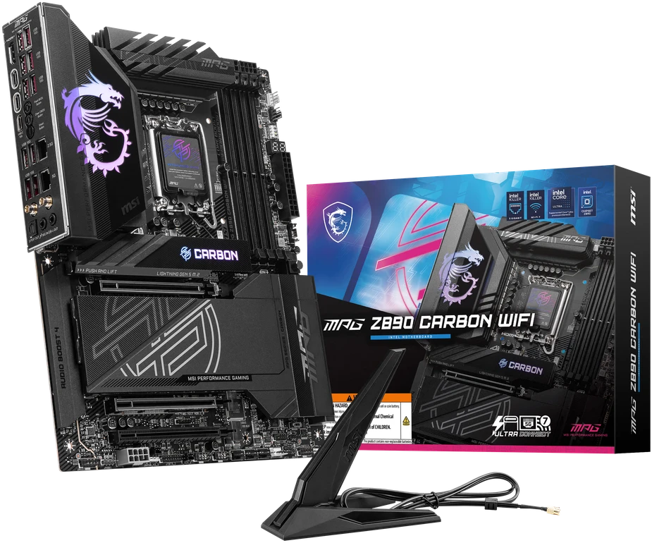 MSI MPG Z890 CARBON WIFI pagrindinė plokštė Intel Z890 LGA 1851 (Socket V1) ATX