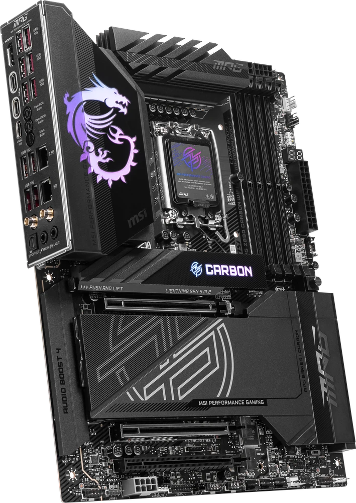 MSI MPG Z890 CARBON WIFI pagrindinė plokštė Intel Z890 LGA 1851 (Socket V1) ATX
