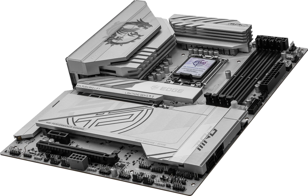 Pagrindinė plokštė MSI MPG Z890 EDGE TI WIFI | Intel Z890 | LGA1851 | ATX | Atmintis DDR5 | Atminties lizdai 4 | 1x PCI-Express 1x | 2xPCI-Express 16x | 5x M.2 | 1x HDMI | 2x Thunderbolt