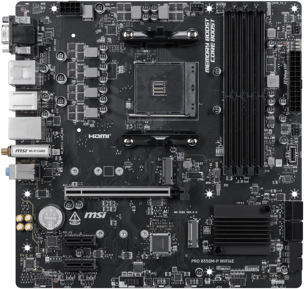 pagrindinė plokštė MSI PRO B550M-P WIFI6E