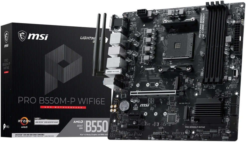 pagrindinė plokštė MSI PRO B550M-P WIFI6E