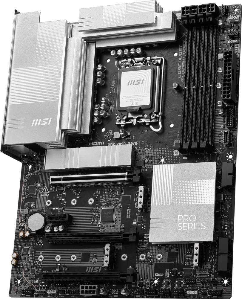 Pagrindinė plokštė MSI PRO Z890-P WIFI | Procesorių šeima Intel | Procesoriaus lizdas LGA1851 | DDR5 UDIMM | Palaikomos standžiojo disko sąsajos SATA, M.2 | SATA jungčių skaičius 4