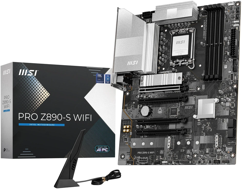 Pagrindinė plokštė MSI PRO Z890-S WIFI LGA1851 MB 4xDDR5 4xM.2