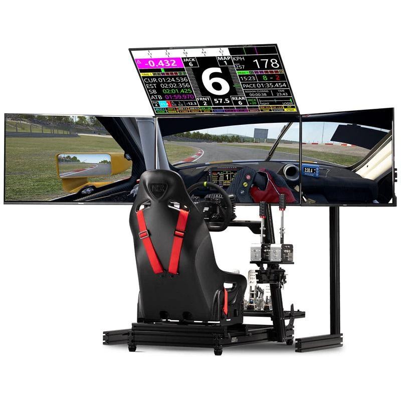 Next Level Racing ELITE Quad monitorių stovas - juodas