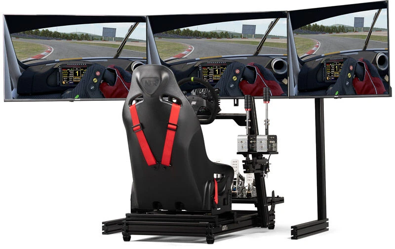Laikiklis Next Level Racing ELITE trigubo monitoriaus stovo priedas - juodas