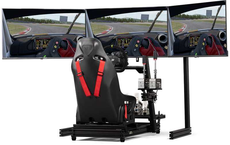 Laikiklis Next Level Racing ELITE trigubo monitoriaus stovo priedas - juodas
