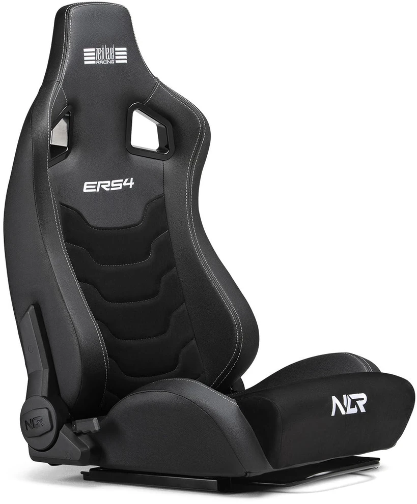 „Next Level Racing“ | ERS4 Elite PU odos ir zomšos leidimas | Atlošiama sėdynė | PU oda ir zomša | Juodas