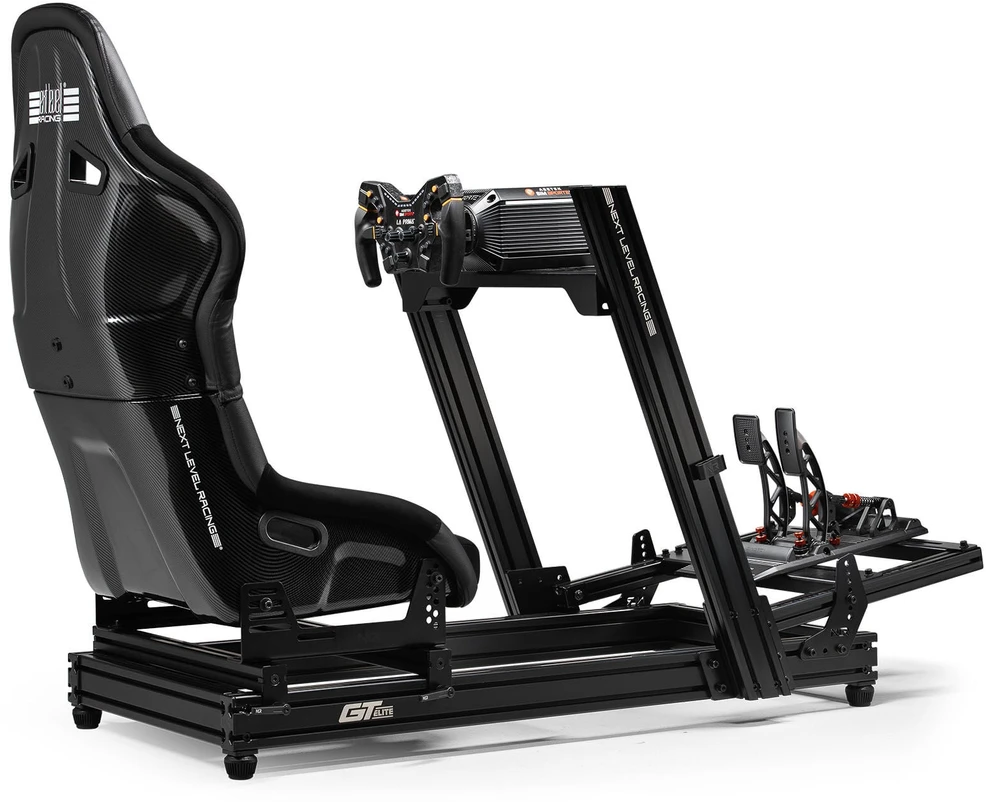 Next Level Racing ES2 Elite sim racing seat, carbon – juodos spalvos