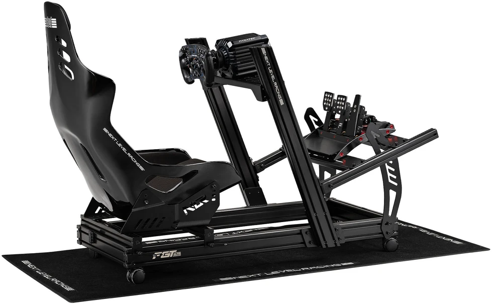 „Next Level Racing ES3 Elite Sim“ lenktyninė sėdynė, stiklo pluošto versija – juodas