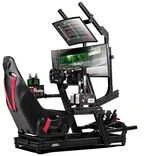 „Next Level Racing GTElite“ aliuminio simuliatoriaus kabina – vairo plokštelių versija + „O-Rouge C1-XL Cold Fusion Simracing“ sėdynė