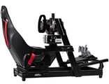 „Next Level Racing GTElite“ aliuminio simuliatoriaus kabina – vairo plokštelių versija + „O-Rouge C1-XL Cold Fusion Simracing“ sėdynė