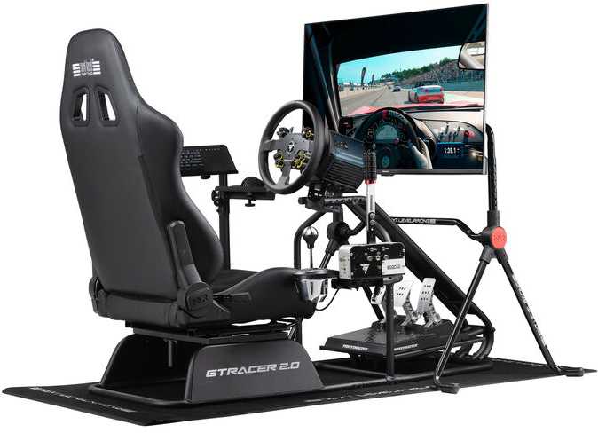 „Next Level Racing GTRacer 2.0“, lenktynių kabina – juodas