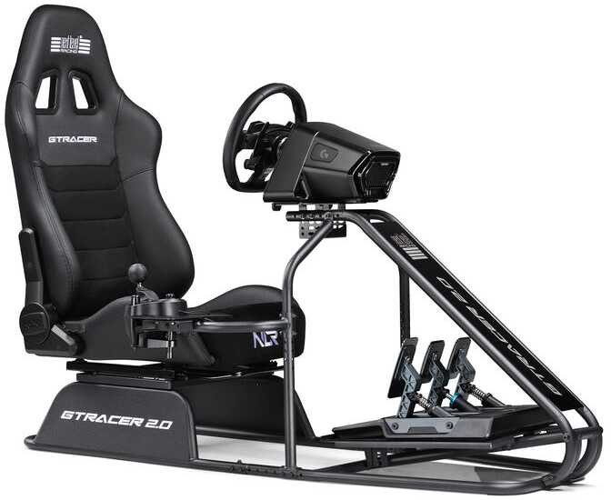 „Next Level Racing GTRacer 2.0“, lenktynių kabina – juodas